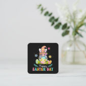 Happy Oaster Day Quadratische Visitenkarte (Stehend Vorderseite)
