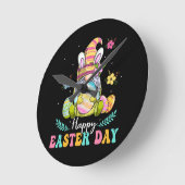 Happy Oaster Day Runde Wanduhr (Winkel)