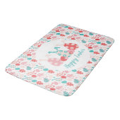 Happy Oaster Decorated Eggs Bunny Oars Badematte (Schrägansicht)