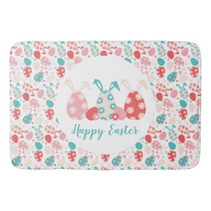 Happy Oaster Decorated Eggs Bunny Oars Badematte