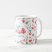 Happy Oaster Decorated Eggs Bunny Oars Kaffeetasse (VorderseiteRechts)
