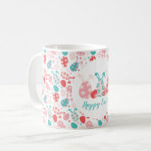 Happy Oaster Decorated Eggs Bunny Oars Kaffeetasse (Vorderseite Links)