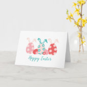 Happy Oaster Decorated Eggs Bunny Oars Karte (Gelbe Blume)