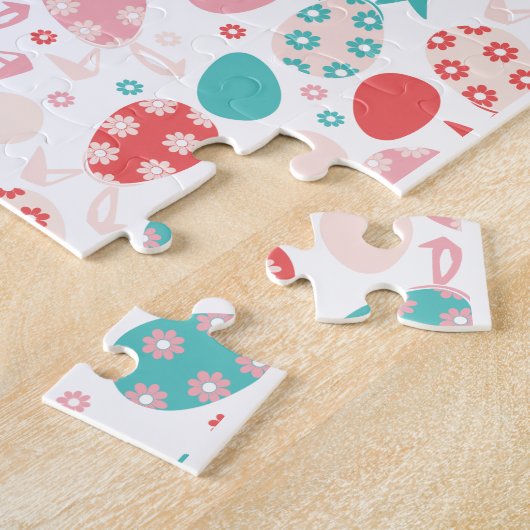 Happy Oaster Decorated Eggs Bunny Oars Puzzle (Seite)