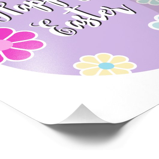 Happy Oaster Decoration Blume Ei Illustration Fotodruck (Ecke)