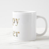 Happy Oaster Decorative Text Baby Chicks Jumbo-Tasse (Rechts)