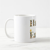 Happy Oaster Decorative Text Baby Chicks Kaffeetasse (Links)