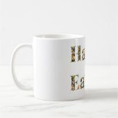 Happy Oaster Decorative Text Baby Chicks Kaffeetasse (Links)