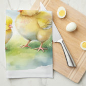 Happy Oaster Decorative Text Baby Chics Geschirrtuch (Viertel Falte)