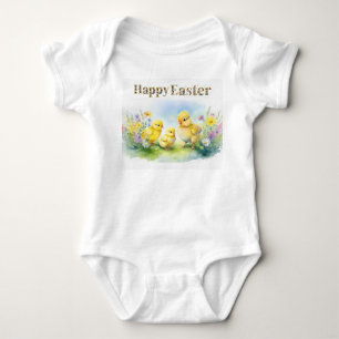 Happy Oaster Decorative Text Baby Chics Strampler