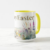 Happy Oaster Decorative Text Baby Chics Tasse (VorderseiteRechts)
