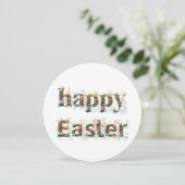 Happy Oaster Decorative Text Feiertagskarte (Stehend Vorderseite)