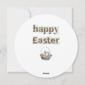 Happy Oaster Decorative Text Feiertagskarte (Rückseite)