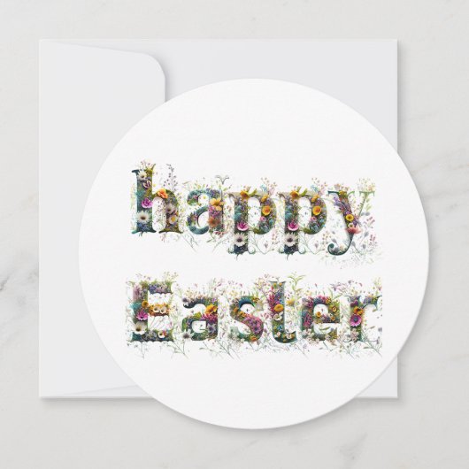 Happy Oaster Decorative Text Feiertagskarte (Vorderseite)