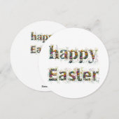 Happy Oaster Decorative Text Feiertagskarte (Vorne/Hinten)