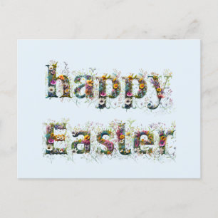 Happy Oaster Decorative Text Feiertagspostkarte
