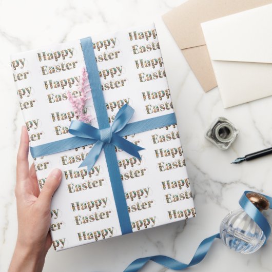 Happy Oaster Decorative Text Geschenkpapier (Schenken)