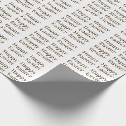 Happy Oaster Decorative Text Geschenkpapier (Ecke)