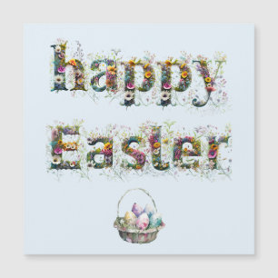Happy Oaster Decorative Text Magnetkarte