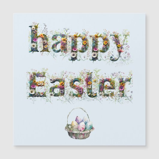 Happy Oaster Decorative Text Magnetkarte (Vorderseite)