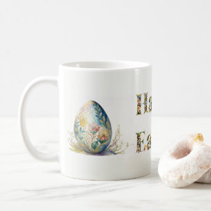 Happy Oaster Decorative Text Ostereier Kaffeetasse