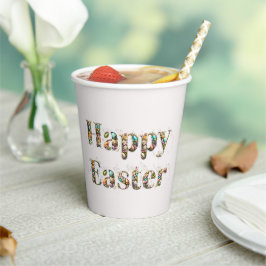 Happy Oaster Decorative Text Pappbecher