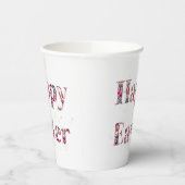 Happy Oaster Decorative Text Pappbecher (Links)