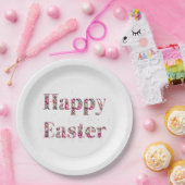 Happy Oaster Decorative Text Pappteller (Party)
