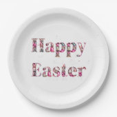 Happy Oaster Decorative Text Pappteller (Vorderseite)