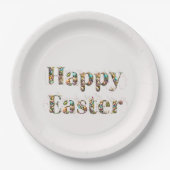 Happy Oaster Decorative Text Pappteller (Vorderseite)
