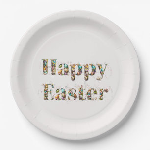 Happy Oaster Decorative Text Pappteller