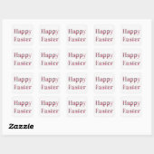 Happy Oaster Decorative Text Quadratischer Aufkleber (Blatt)