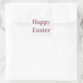 Happy Oaster Decorative Text Quadratischer Aufkleber (Tasche)
