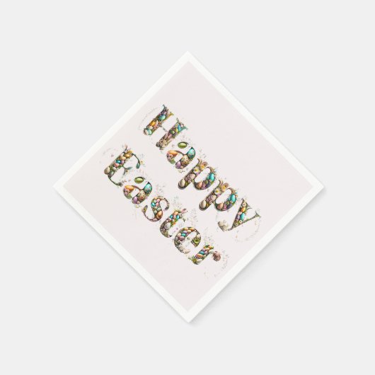Happy Oaster Decorative Text Serviette (Ecke)