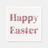 Happy Oaster Decorative Text Serviette (Vorderseite)