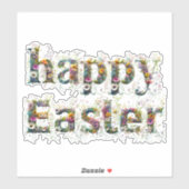 Happy Oaster Decorative Wildblume Aufkleber (Blatt)