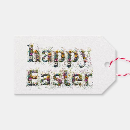 Happy Oaster Decorative Wildblume Geschenkanhänger (Vorderseite (Horizontal))