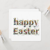 Happy Oaster Decorative Wildblume Karte (Vorderseite/Rückseite Beispiel)