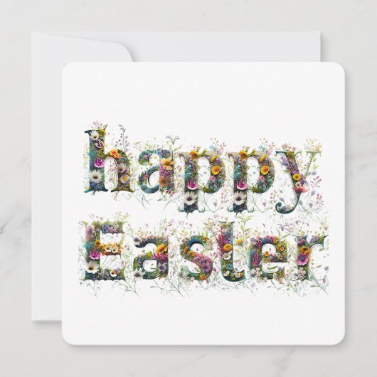 Happy Oaster Decorative Wildblume Karte (Vorderseite)