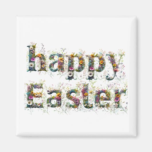 Happy Oaster Decorative Wildblume Magnet (Vorne)