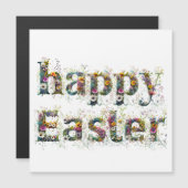 Happy Oaster Decorative Wildblume Magnetkarte (Vorne/Hinten)