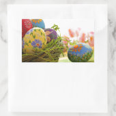 Happy Oaster Design Rechteckiger Aufkleber (Tasche)