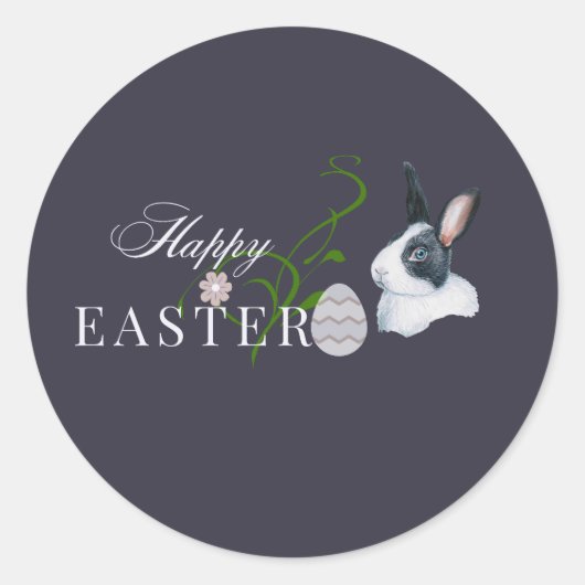 Happy Oaster Design Runder Aufkleber (Vorderseite)