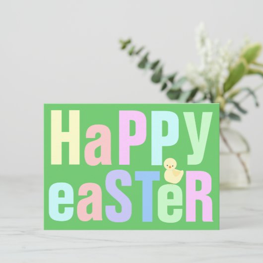 Happy Oaster Dinner Einladung (Stehend Vorderseite)