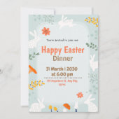 Happy Oaster Dinner niedliche Einladung (Vorderseite)