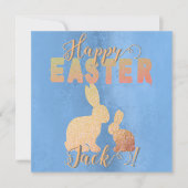 Happy Oaster - Dotted Kaninchen Karte (Vorderseite)