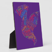 Happy Oaster Dove Grußtext Fotoplatte (Seite)