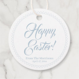 Happy Oaster dusty blue herzen benutzerdefinierte  Geschenkanhänger