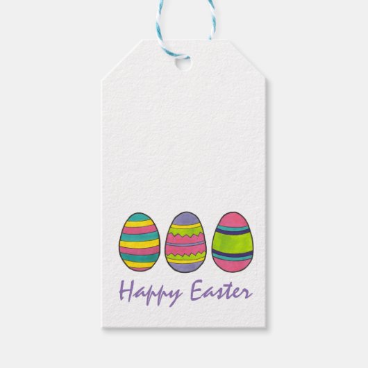 Happy Oaster Dyed Painted Egg Hunt Eggs Geschenkanhänger (Vorderseite)