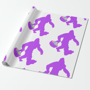 Happy Oaster Egg bigfoot yeti sasquatch Geschenkpapier